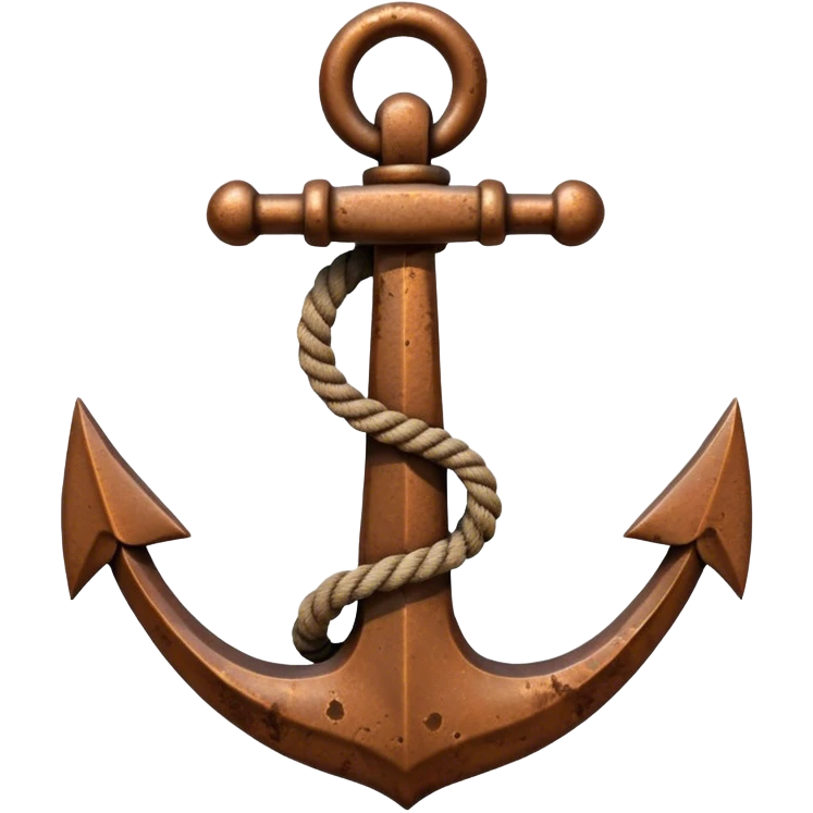 anchor with rope around it  emoji