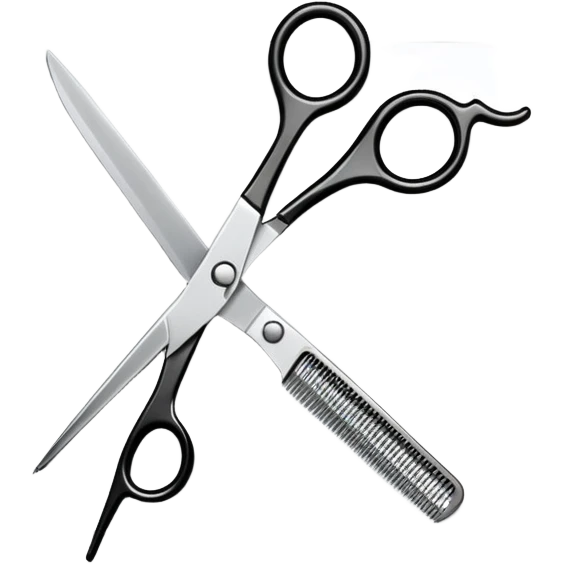 Hair salon gift card with scissors and comb emoji