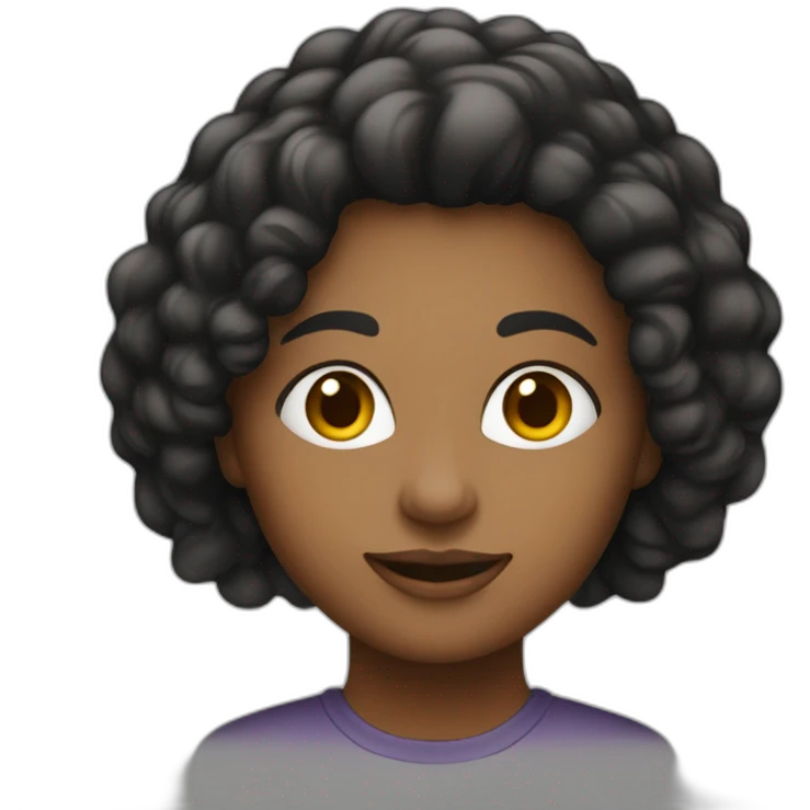 mulher cabelo preto engenheira de produção emoji