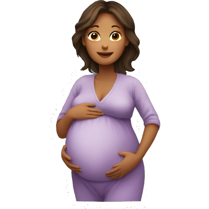 pregnant woman in a journey emoji