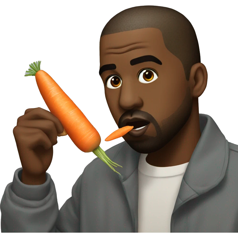 Kanye west eating a carrot  emoji