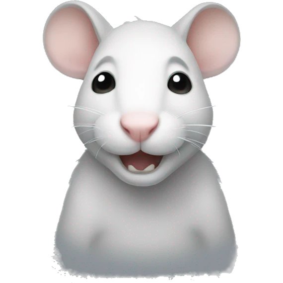 white and dark gray rat emoji