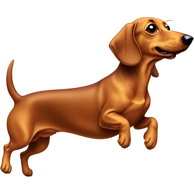 Weiner dog jumping over another weiner dog  emoji