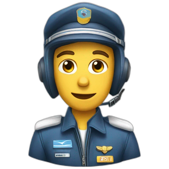 Un pilote d'avion fou emoji