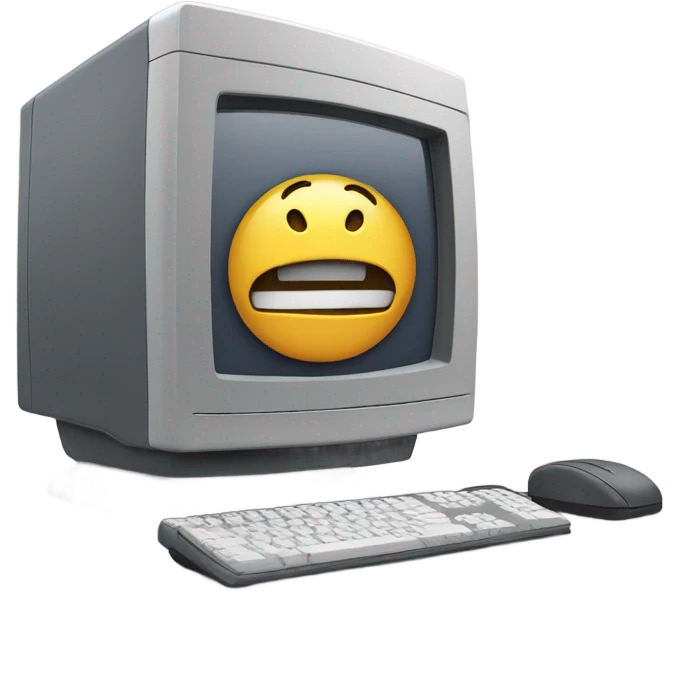 Emoji of a desktop computer with Python code on the screen ￼ emoji