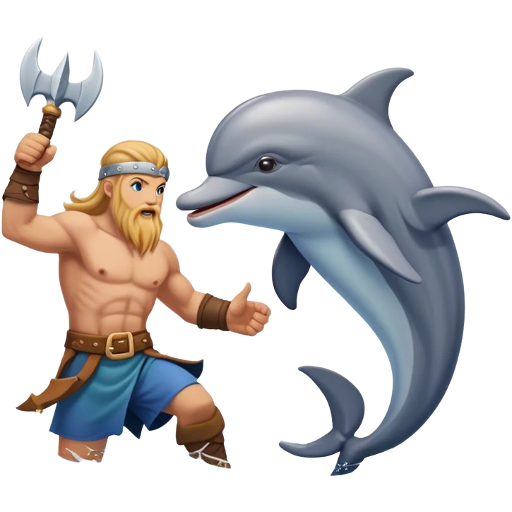 Dolphin killing viking emoji