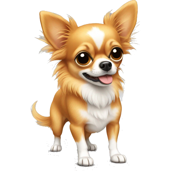orange long hair chihuahua emoji