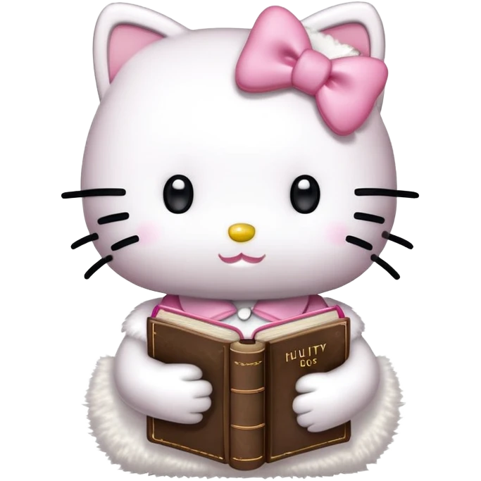 hello kitty with a bible  emoji