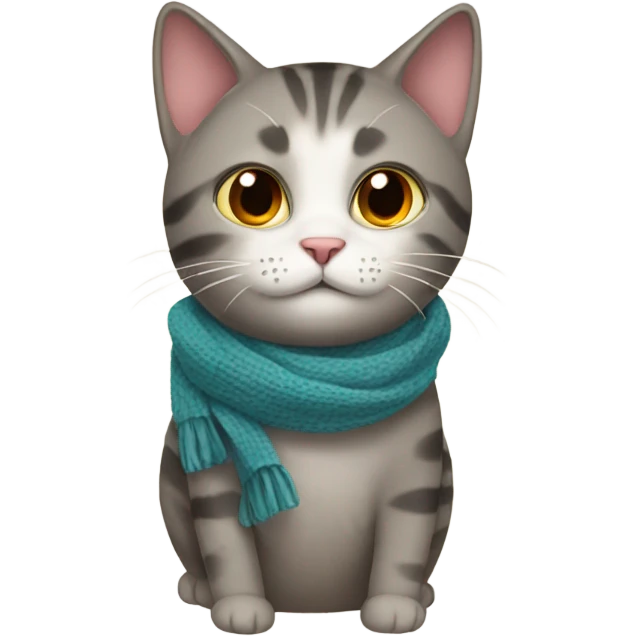 Cat wearing a scarf  emoji