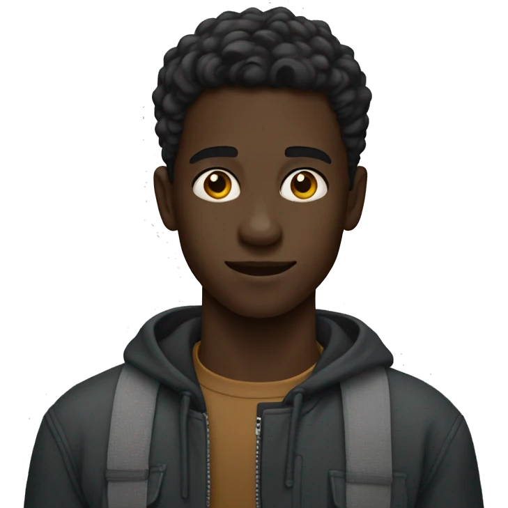 A 20-year-old slim, dark-skinned boy. emoji