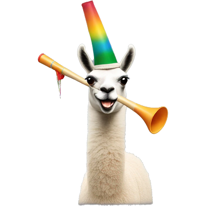 Lama with vuvuzela  emoji