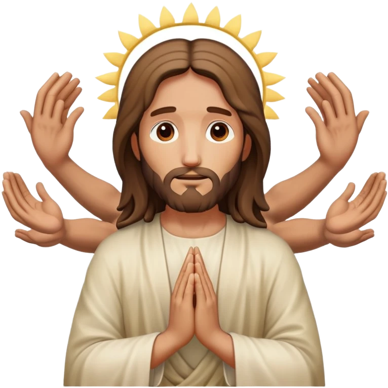 jesus praying with 8 arms emoji