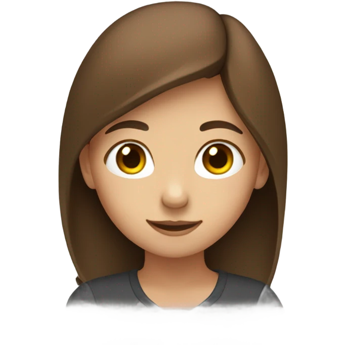 girl with brown hair to her shoulders doing a heart emoji