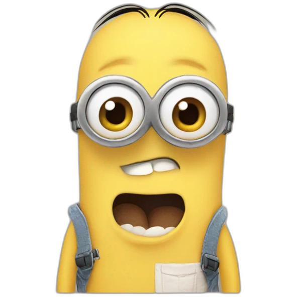 minion raised eyebrow emoji
