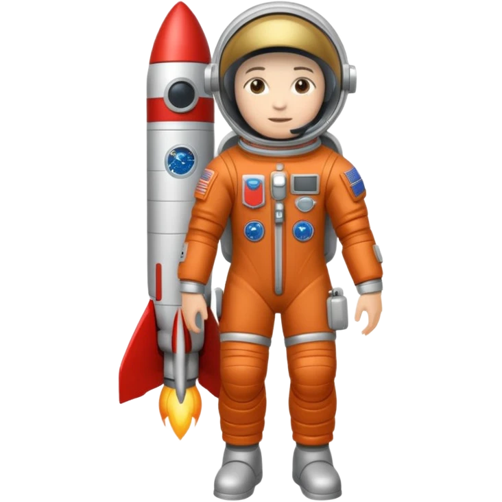 Astronaut on rocket emoji