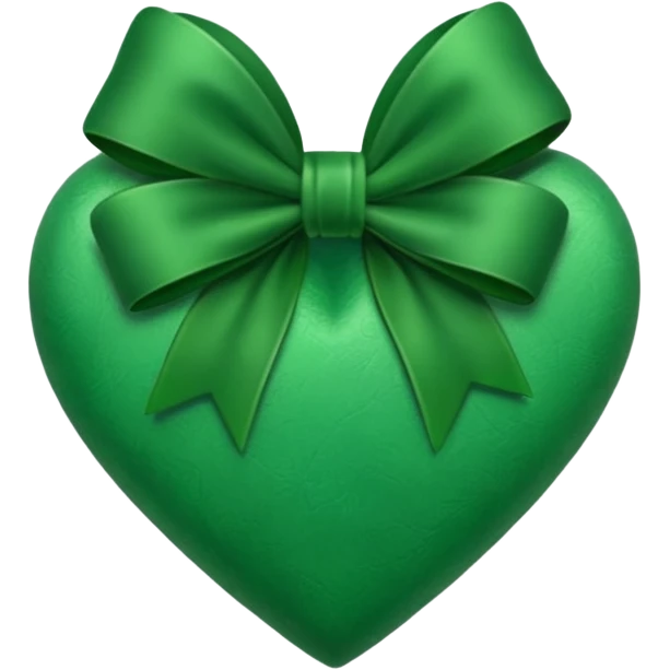 heart with a velvet bow, green emoji