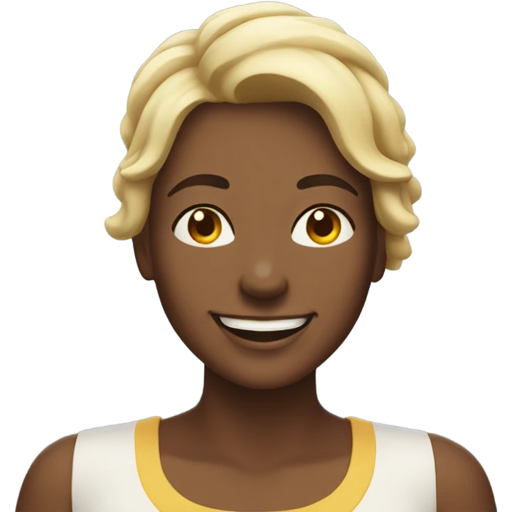 Woman smiling under sunny sky emoji