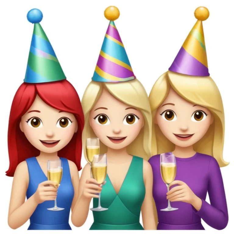 girls celebrating  emoji