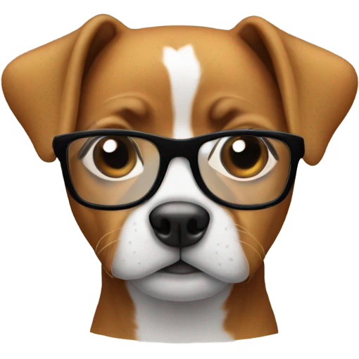 Dogs with glasses emoji