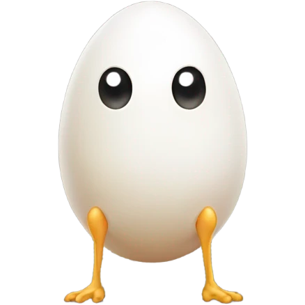 Egg with legs emoji