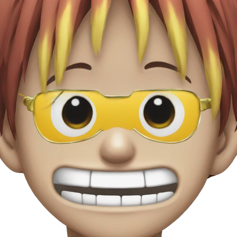 monkey d luffy with yellow hair eye patch emoji