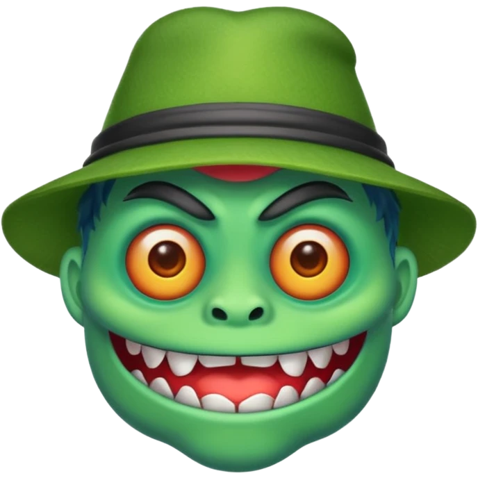 monster with green hat emoji