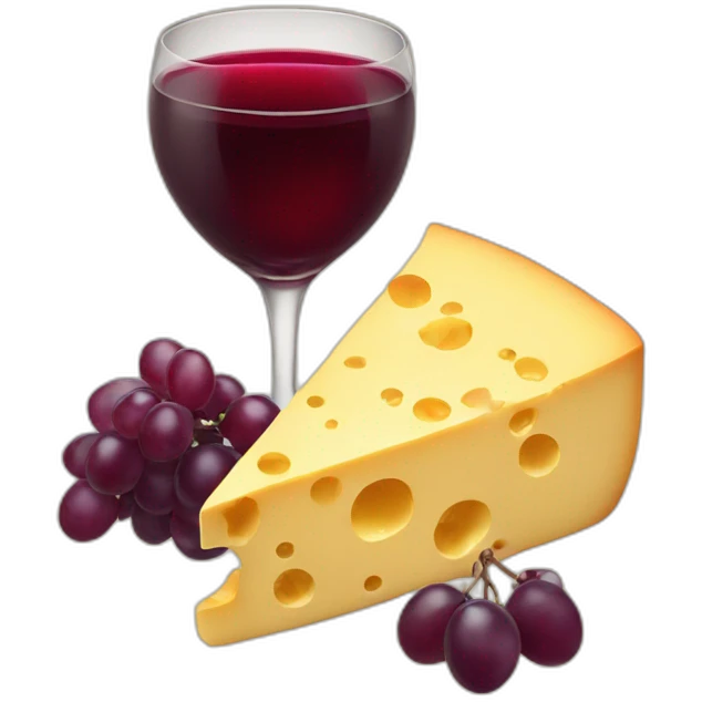 cheese and red wine emoji