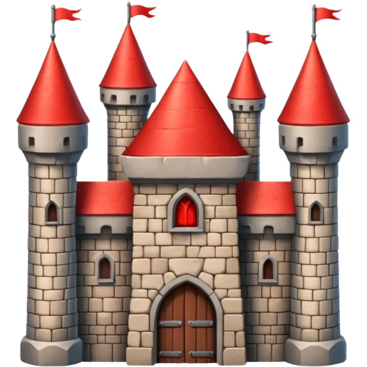 castle turrets with red tops emoji