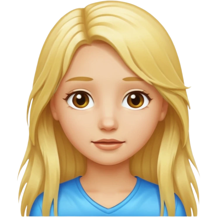 haz una chica rubia saliendo de ducharse el pelo largo emoji