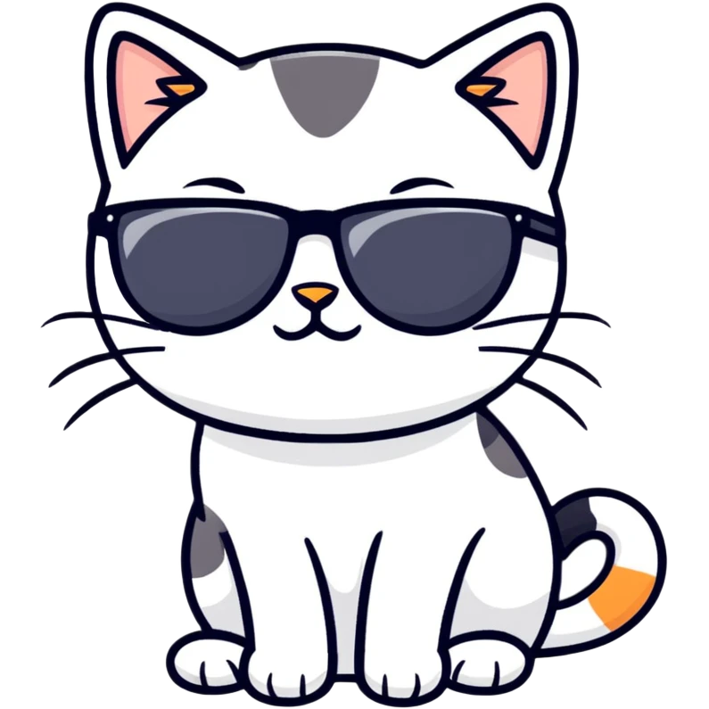 Cat with sunglasses emoji