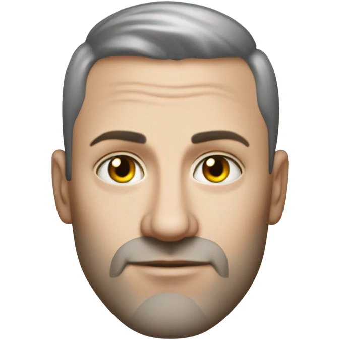 Handsome 40-year-old white Ukrainian male that has a dollar symbol tattooed on his forehead in black ink emoji