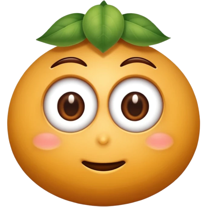pudim fofo com olhos grandes emoji