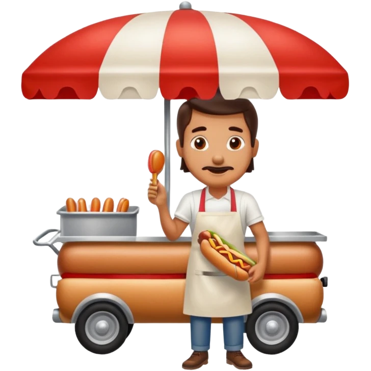 hot dog cart vendor emoji
