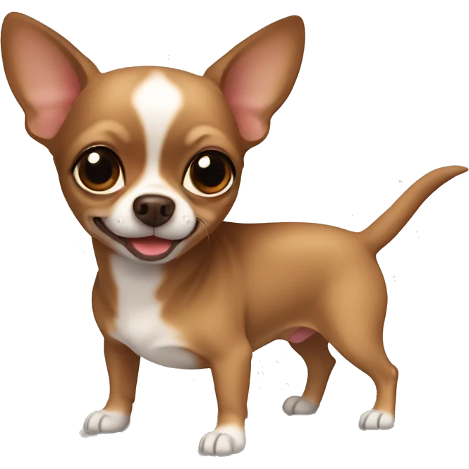 Brown Chihuahua cute  emoji