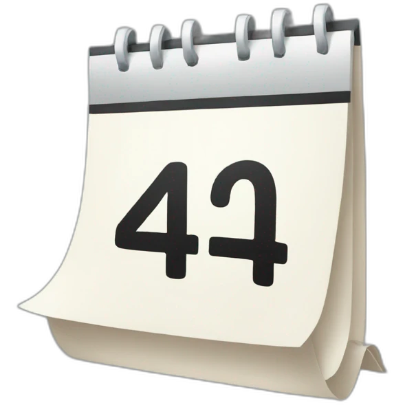 Calendar with number 4 emoji