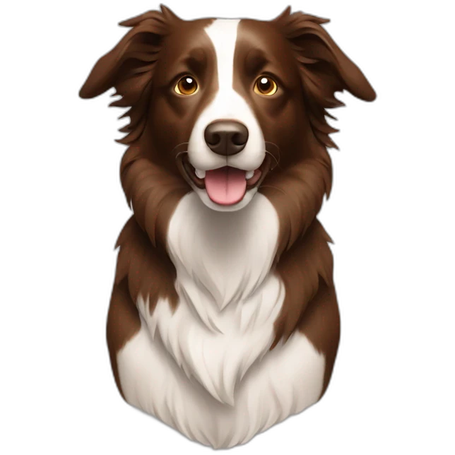 Brown border collie emoji