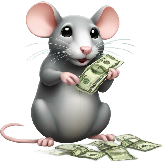 Rat counting money  emoji