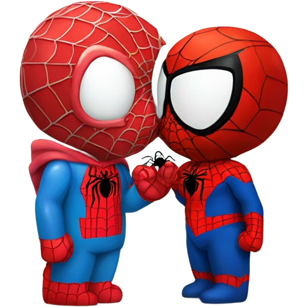 Hello kitty kissing spider man  emoji