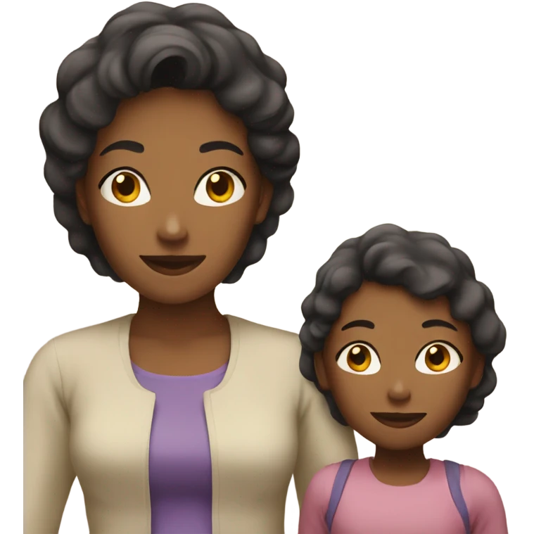 Mom and daughter  emoji