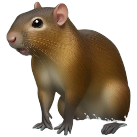Agouti dans l'eau emoji