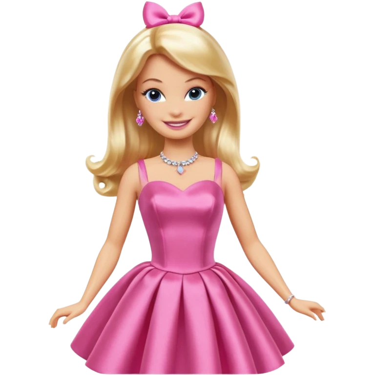 barbie wear pink dress emoji