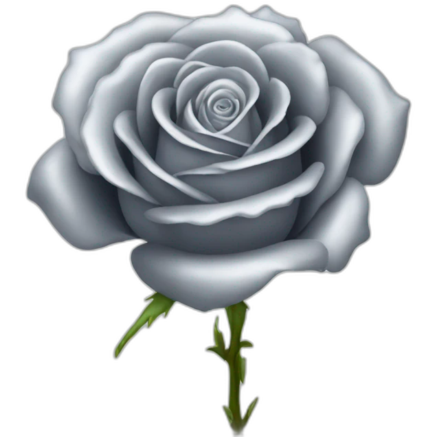 Silver rose emoji