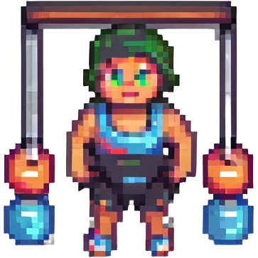 gym, fitness, pixel art emoji