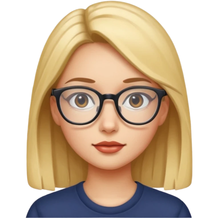 Chica pero liso con lentes y blanquita emoji