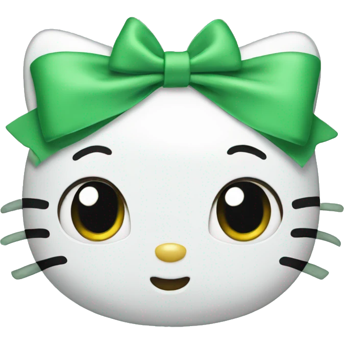 hello kitty green bow emoji