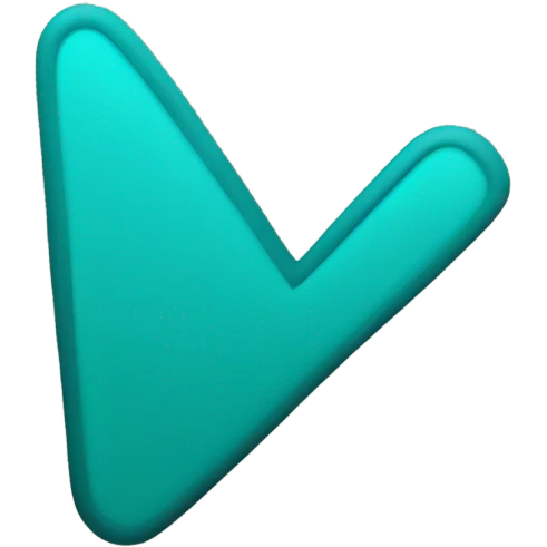 Blue teal verification sign emoji