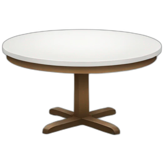 a white circle table emoji
