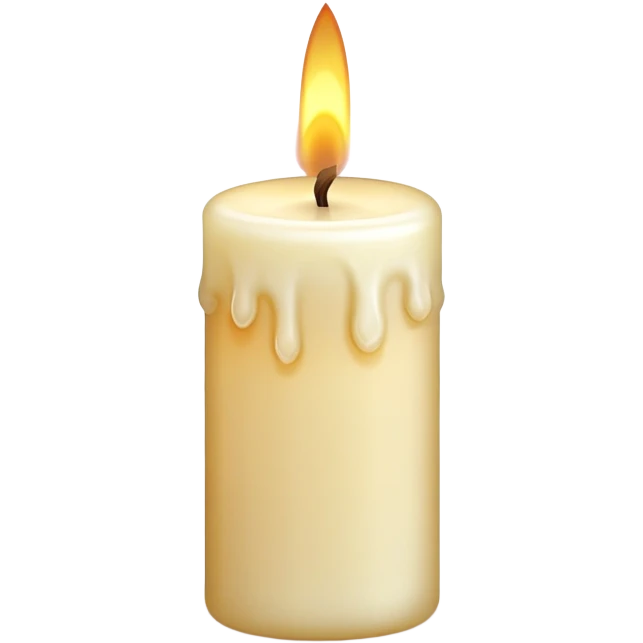 memorial candle with gentle glow emoji