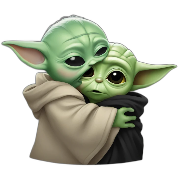 baby yoda hugging darth vader emoji