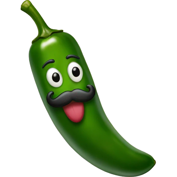 jalapeño with a moustache  emoji